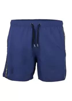 Emporio Armani Mens Taped Swim Short In Blue