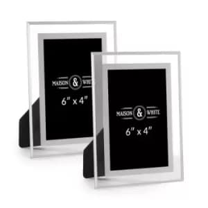 Glass Photo Frame 6" x 4" - Set of 2 M&W