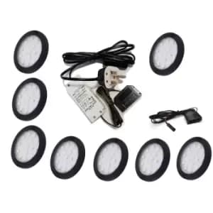 Orbit Black 1.5W LED Light Kit Under Cabinet Shelf Cupboard Kit - Light Colour Natural - Lights 8