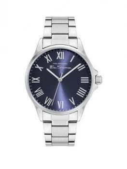 Ben Sherman Blue Dial Stainless Steel Bracelet Watch, Silver, Men