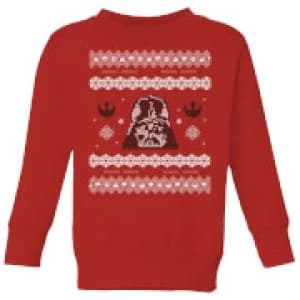 Star Wars Darth Vader Knit Kids Christmas Sweatshirt - Red - 11-12 Years