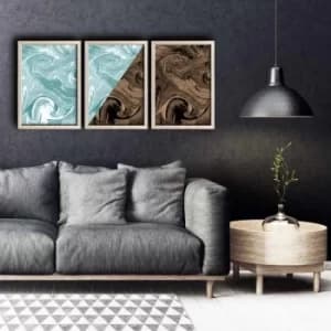 3PKCT-015 Multicolor Decorative Framed MDF Painting (3 Pieces)