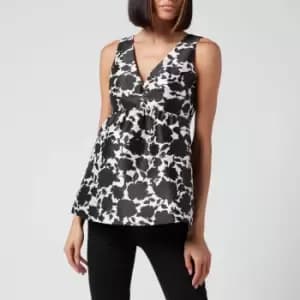 Kate Spade New York Womens Bi-Color Soiree Top - French Cream - M