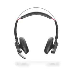 Poly Voyager Focus UC B825 Wireless Bluetooth Stereo Headset Active Noise Cancellation Boom Microphone