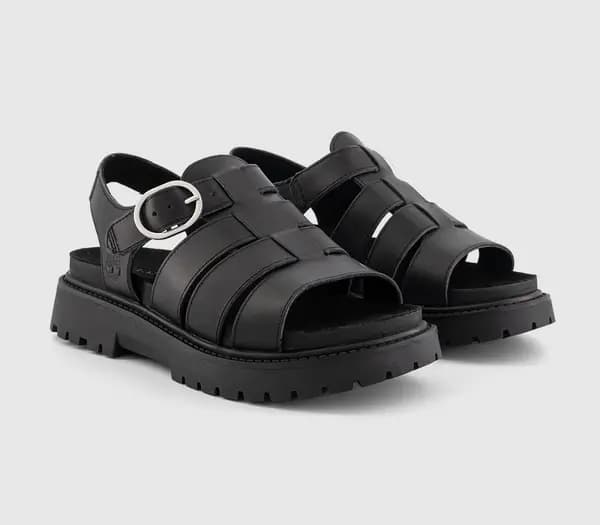Timberland Womens Clairemont Way Fisherman Sandals Black, 4