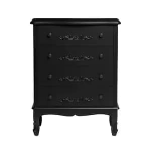 Antoinette 4 Drawer Chest Black