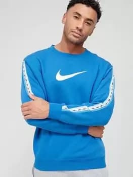 Nike NSW Repeat Fleece Crew - Blue Size L, Men
