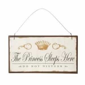 Vintage Princess Sleeps Here Small Sign by Heaven Sends
