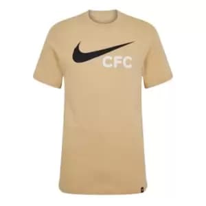 Nike FC Swoosh Mens Soccer T-Shirt - Beige