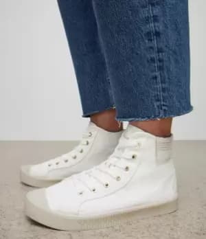 AllSaints Womens Demmy High Top Trainers, White, Size: UK 4/ US 7/ EU 37
