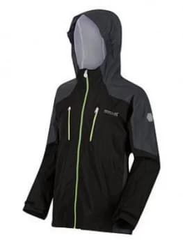 Regatta Boys Junior Calderdale Hooded Jacket - Black/Grey