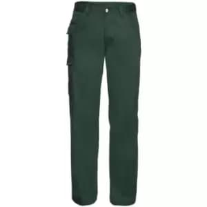 Russell Workwear Mens Polycotton Twill Trouser / Pants (Long) (48W x Long) (Bottle Green) - Bottle Green