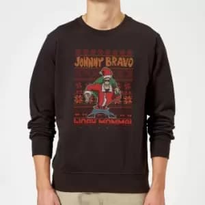 Johnny Bravo Johnny Bravo Pattern Christmas Jumper - Black - 5XL