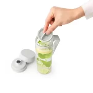 Make & Take Light Grey Water Bottle with Strainer Light Grey