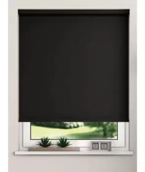 New Edge Black Blackout Roller Blinds 115cm