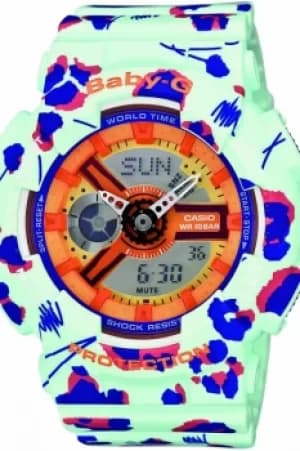 Ladies Casio Baby-G Flowers Alarm Chronograph Watch BA-110FL-3AER