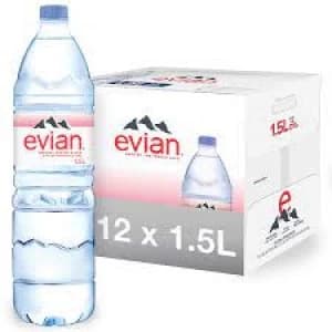 Evian Natural Spring Water 1.5 Litre Pack of 12