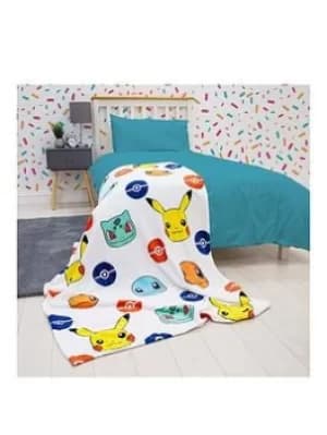 Pokemon Badges Rotary Fleece Blanket