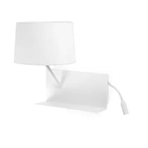 Handy 1 Light Indoor Wall Light Reading Lamp White, E27