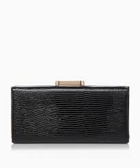 Dune Brylan' Gold Clasp Box Clutch - black