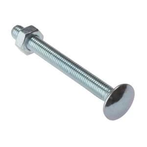 ForgeFix Carriage Bolt & Nut ZP M10 x 100mm Bag 10
