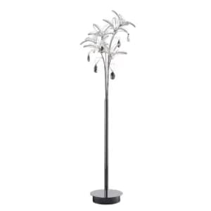 Kenzo Floor Lamp 6 Light G4 Polished Chrome/Crystal, NOT LED/CFL Compatible