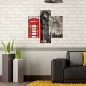 3MDF-095 Multicolor Decorative MDF Painting (3 Pieces)