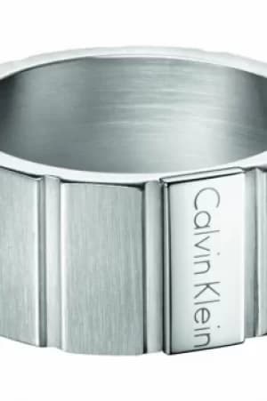Mens Calvin Klein Stainless Steel Size T/U Plate Ring Size U KJ5SMR080110