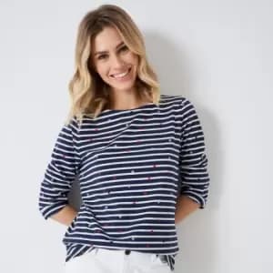 Crew Clothing Womens Essential Breton Navy/White/Heart 18