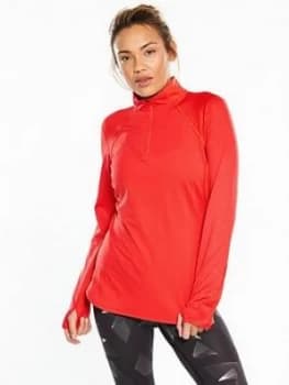 The North Face Mountain Athletics Motivation 14 Zip Long Sleeve Shirt Red Size M Women