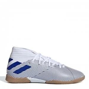 adidas Nemeziz 19.3 Junior Indoor Football Trainers - White/Blue/Blk