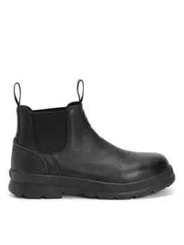 Muck Boots Muck Boots Chore Barn Leather Short Chelsea Boots, Black, Size 10, Men