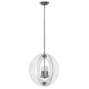 Hinkley Solstice Spherical Hanging Pendant Light 4x E14 Polished Chrome