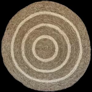 90cm Seagrass Spiral Christmas Tree Mat Natural