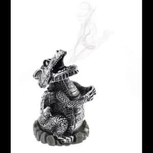 Silver Dragon Incense Cone Holder