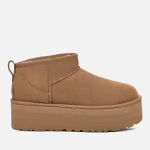 UGG Classic Ultra Mini Platform Suede Boots - UK 4
