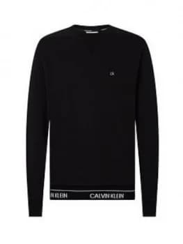 Calvin Klein Logo Waistband Sweatshirt, Black Size M Men
