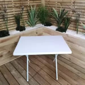 62cm White Large Lightweight Folding Outdoor Camping Table
