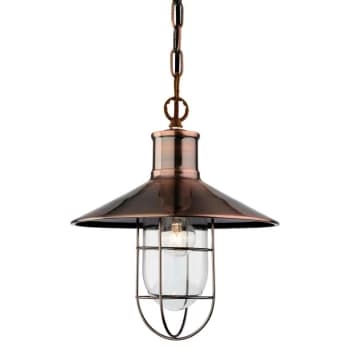 Firstlight - Crescent - 1 Light Wire Crescent Ceiling Pendant Antique Copper, E27