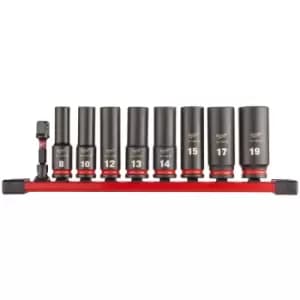 Milwaukee Milwaukee 4932480455 3/8 Shockwave Deep Socket Set (9 Piece) 4932480455