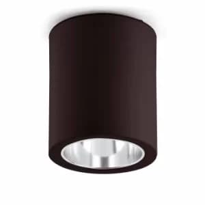 Pote 1 Light Round Surface Mounted Downlight Black, E27