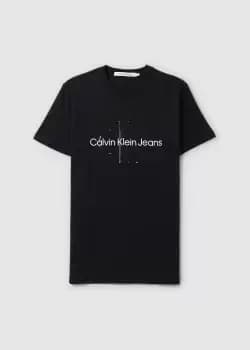 Calvin Klein Mens Seasonal Monologo T-Shirt In Black