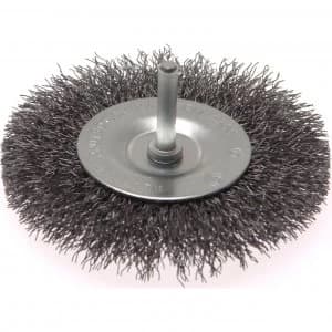 Faithfull Crimped Wire Wheel Brush 100mm 6mm Shank