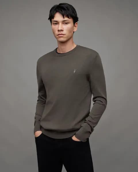 AllSaints Mode Merino Ramskull Crew Jumper