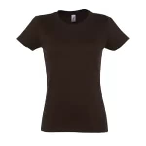 SOLS Womens/Ladies Imperial Heavy Short Sleeve T-Shirt (M) (Chocolate)