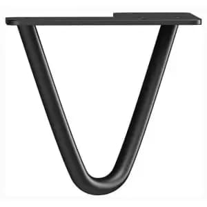 Rothley 100mm 2 Pin Hairpin Leg - Matt Black - Set of 4
