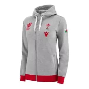 Macron Wales Rugby World Cup Hoodie Womens - Grey