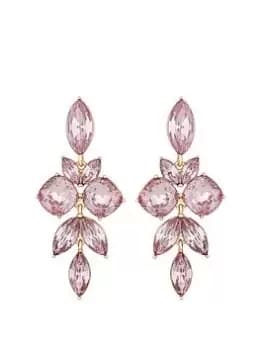 Mood Rose Gold Pink Open Stone Chandelier Earrings
