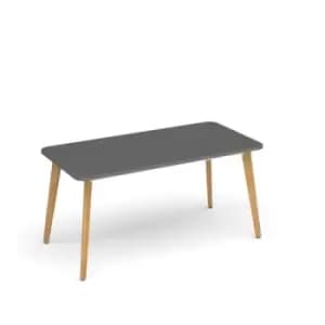 Saxon rectangular worktable with 4 oak legs 1800mm x 800mm - onyx grey