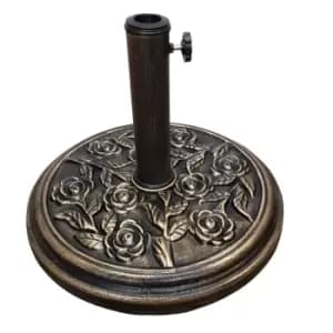 9kg Rose Cast Iron Effect Parasol Base